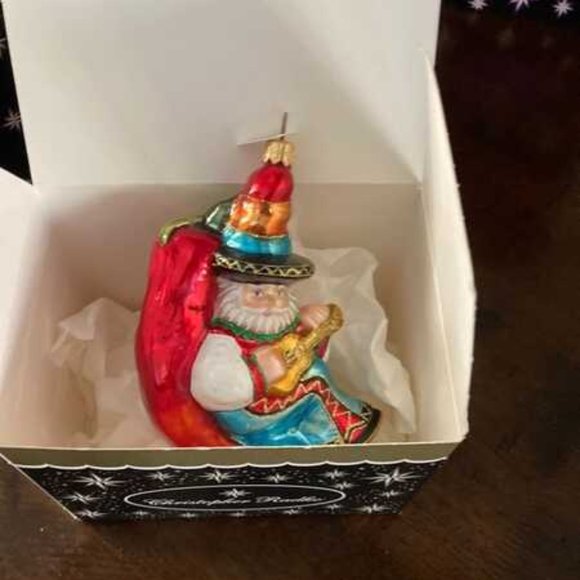🎄 KURT ADLER BLOWN GLASS MEXICAN SANTA ORNAMENT - RETIRED POLAND - Picture 4 of 4